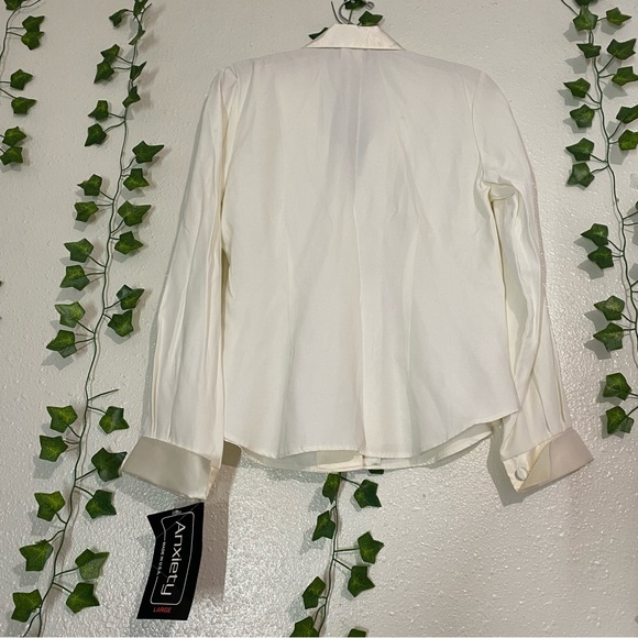 ANXIETY Vintage Sheplers made  USA 
Snap Button  Shirt blouse tops Size L satin - Picture 13 of 15